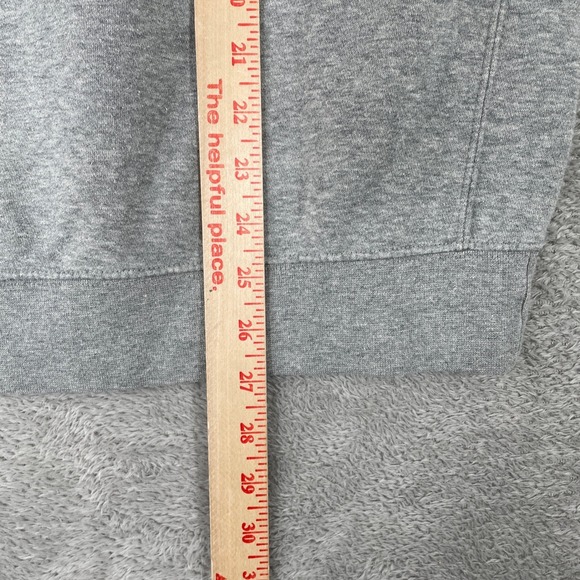 Nike Pullover Hoodie Mens Medium Gray Fleece Swoosh Logo Sweatshirt - Picture 7 of 9